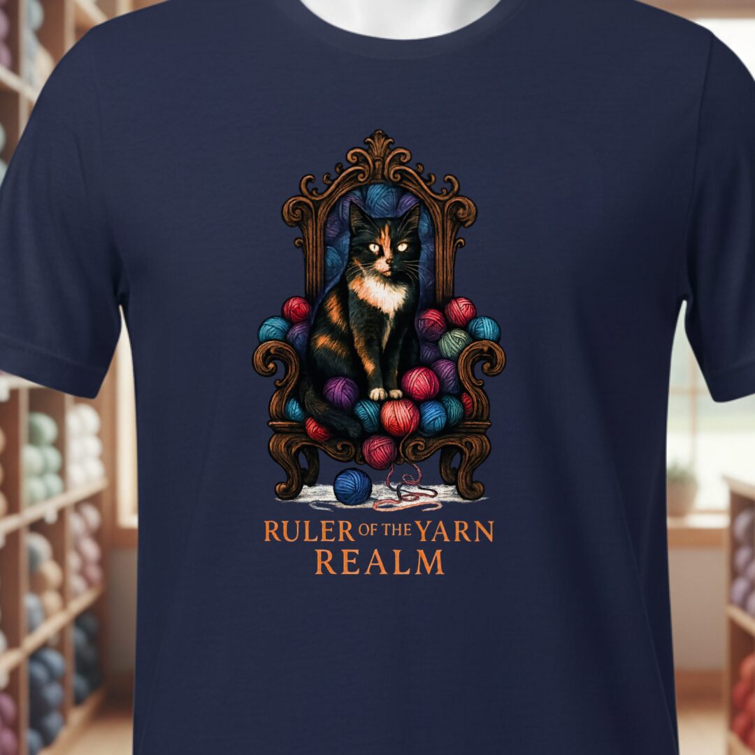Ruler of the Yarn Realm T-Shirt Navy t-shirt