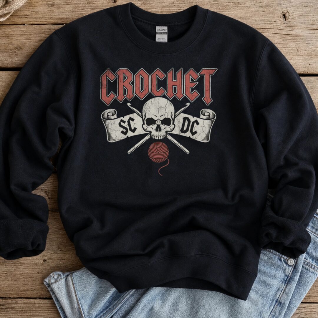 SC / DC Crochet Rock Sweatshirt
