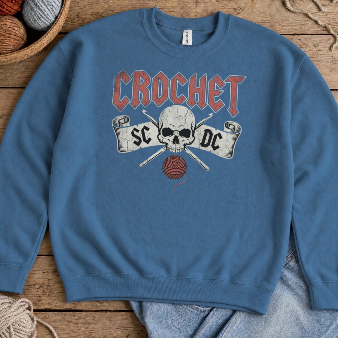 SC / DC Crochet Rock Sweatshirt