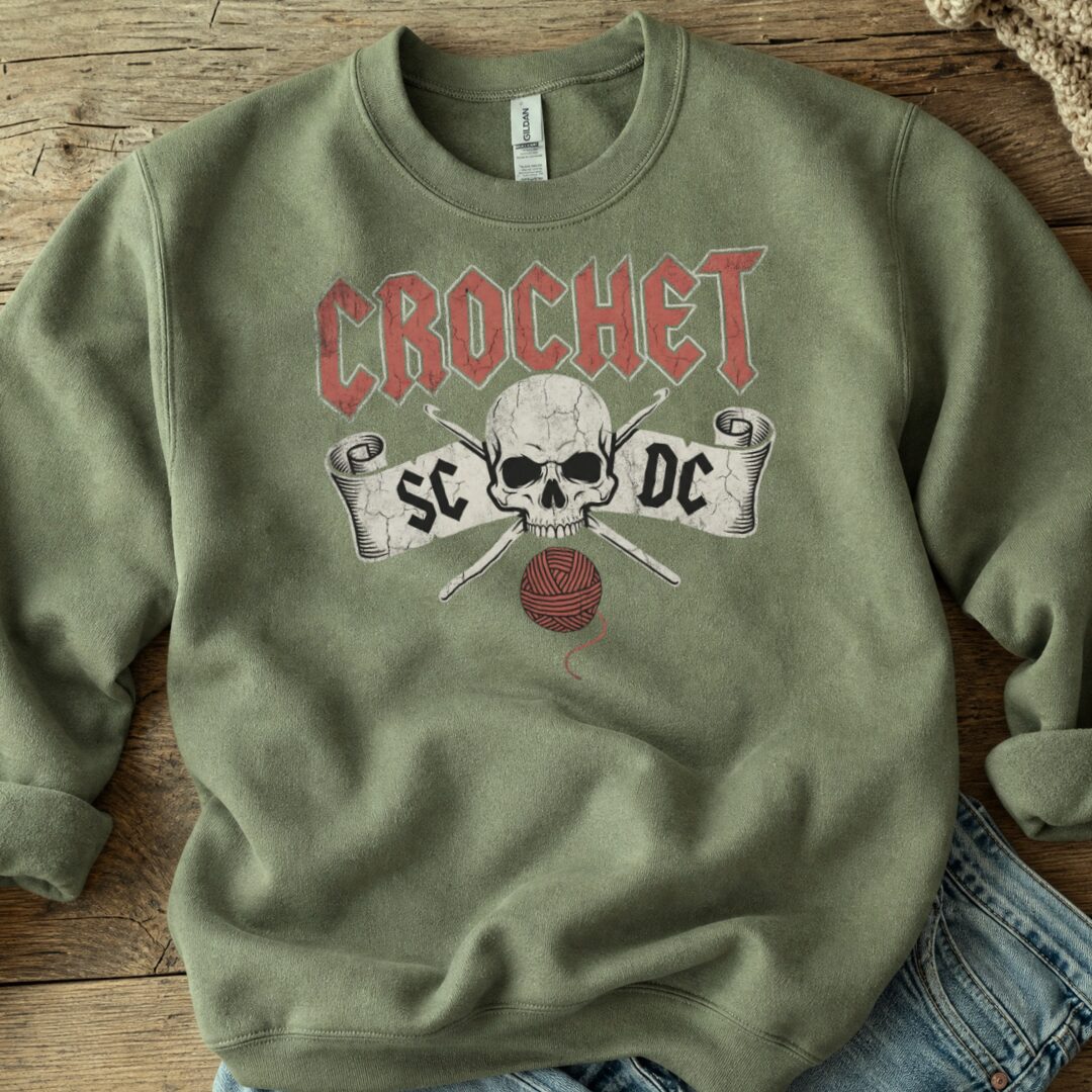 SC / DC Crochet Rock Sweatshirt