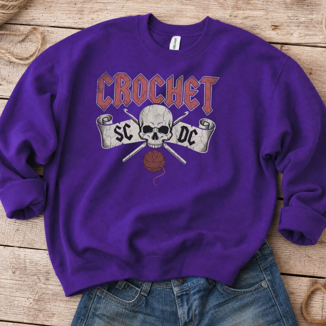 SC / DC Crochet Rock Sweatshirt