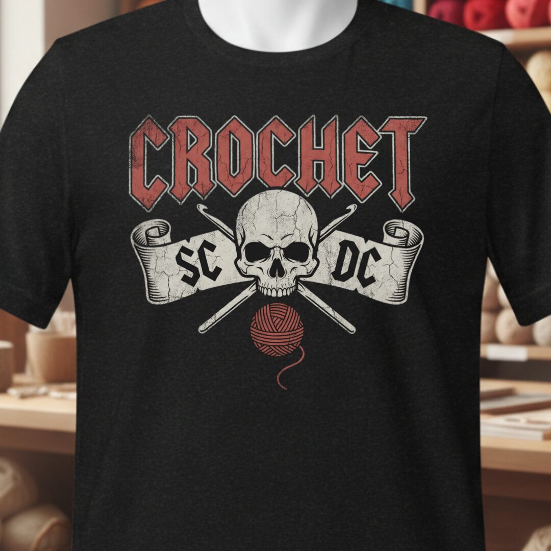 SC / DC Crochet Rock T-Shirt Black t-shirt
