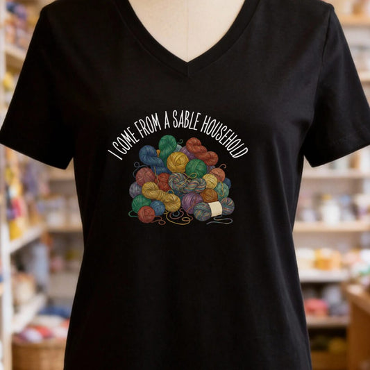 Sable Household V-Neck T-Shirt Black t-shirt