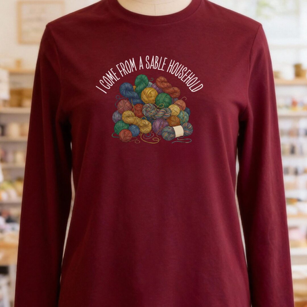 Sable Household Long Sleeve Tee Maroon t-shirt