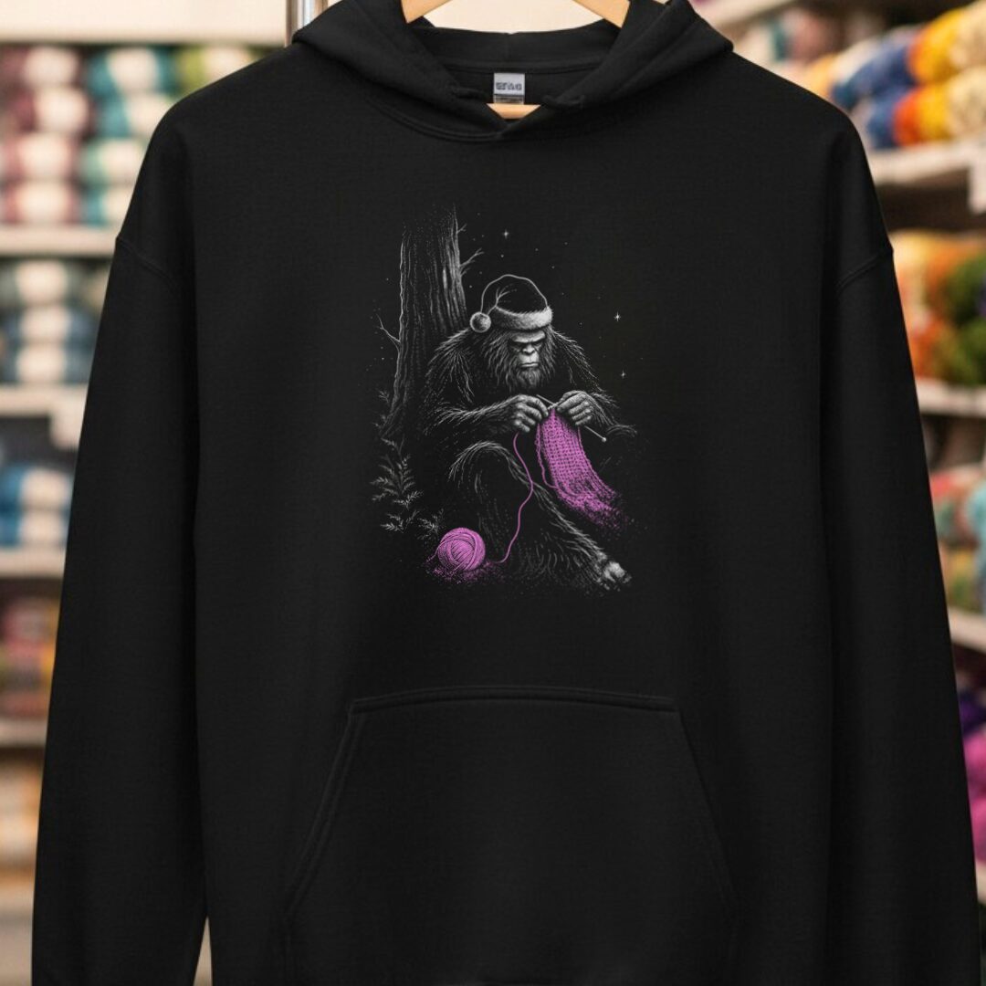 Santa Bigfoot Hoodie Black t-shirt