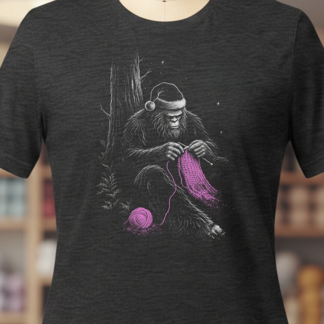 Santa Bigfoot T-Shirt Dark Grey t-shirt