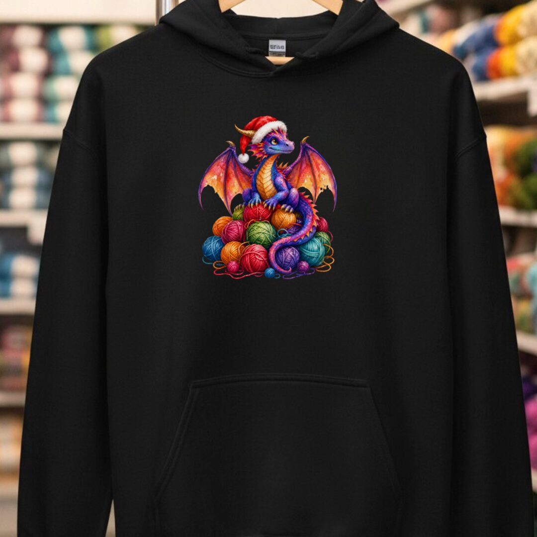 Santa Dragon Hoodie Black t-shirt