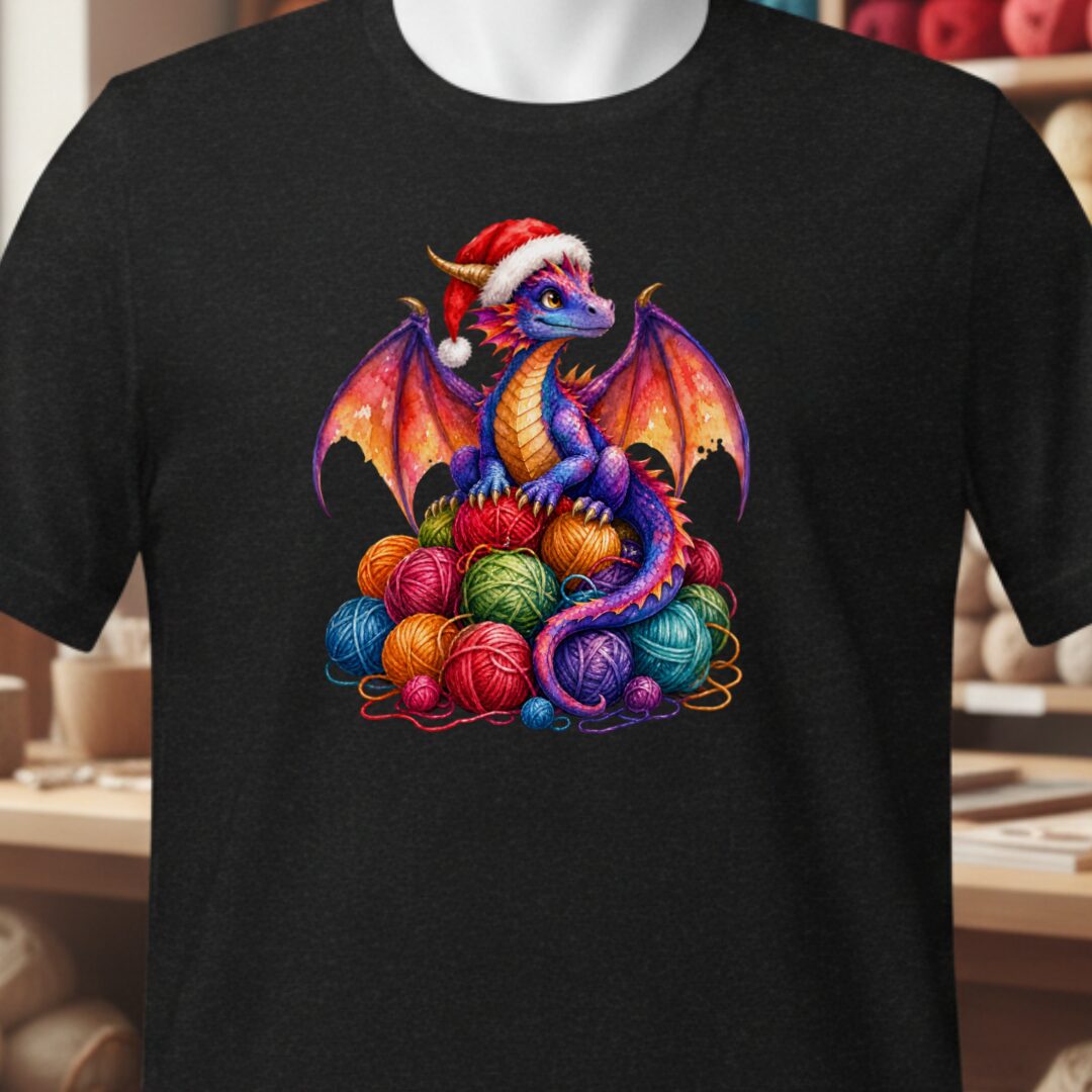 Santa Dragon T-Shirt Black t-shirt
