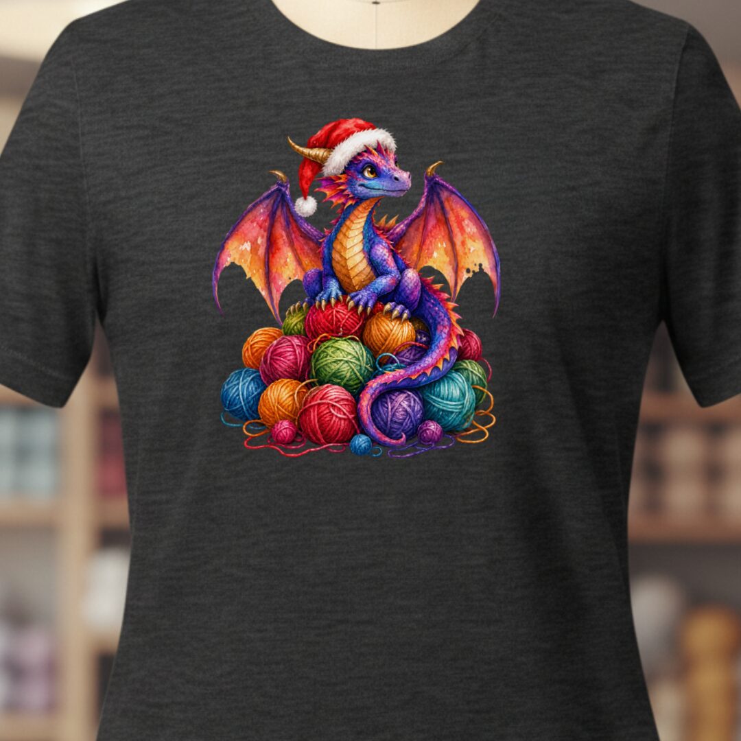 Santa Dragon T-Shirt Dark Grey t-shirt