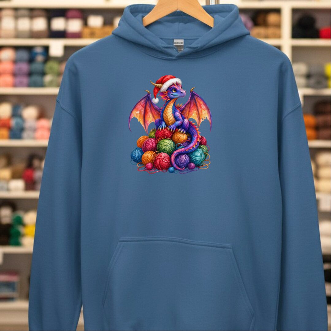 Santa Dragon Hoodie Indigo Blue t-shirt