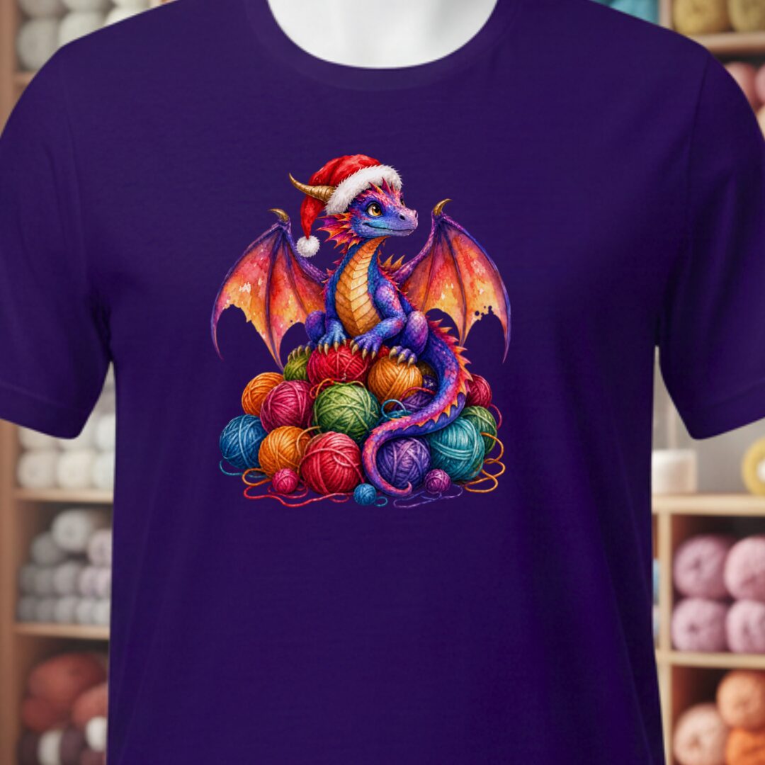 Santa Dragon T-Shirt Purple t-shirt