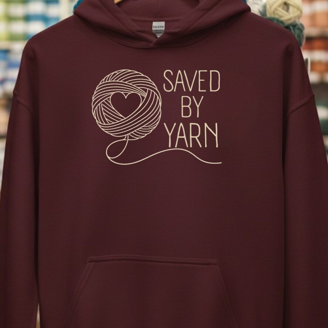 Saved By Yarn Maroon Hoodie.jpg
