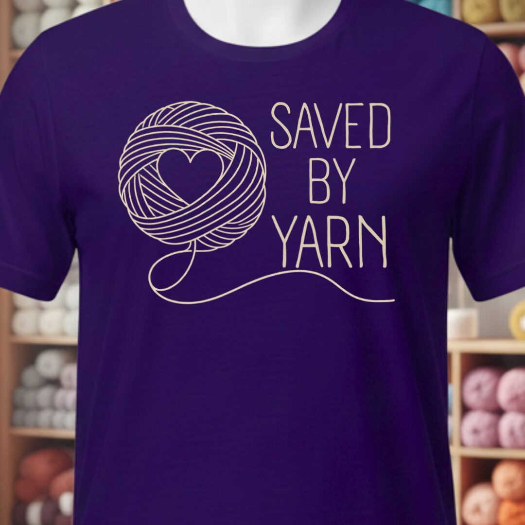 Saved By Yarn Purple T-Shirt.jpg