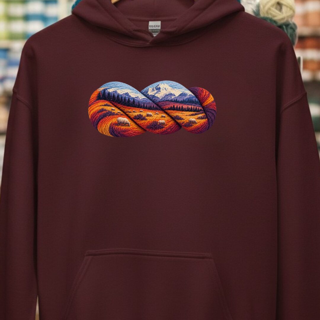 Scenic Hank Hoodie Maroon t-shirt