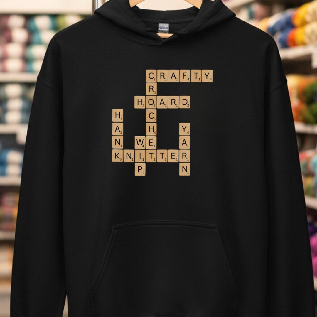 Scrabble Hoodie Black t-shirt