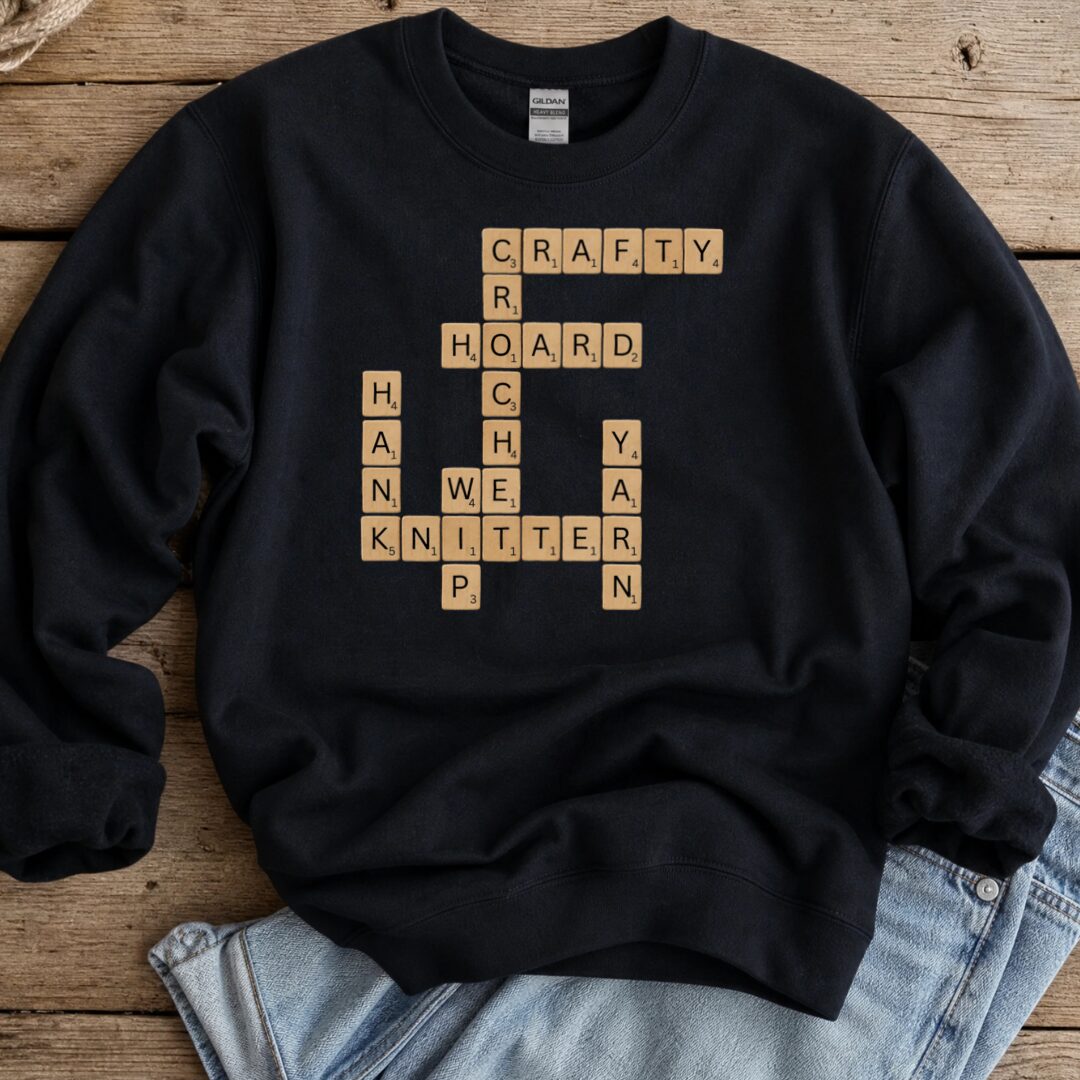 Scrabble Sweatshirt Black t-shirt