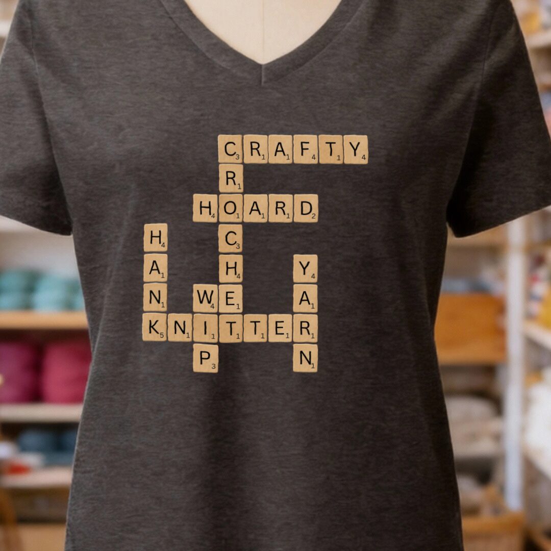 Scrabble V-Neck T-Shirt Dark Grey t-shirt