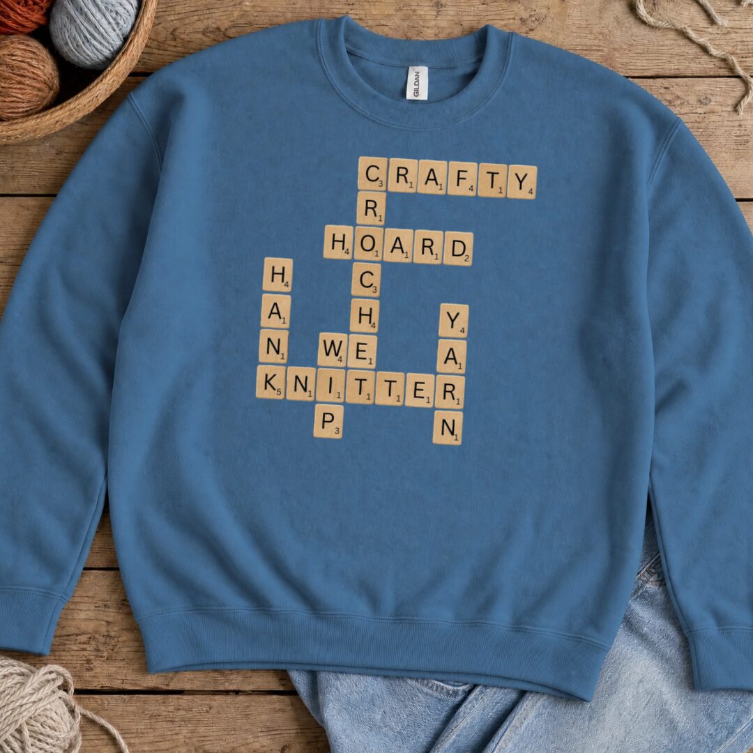 Scrabble Sweatshirt Indigo Blue t-shirt