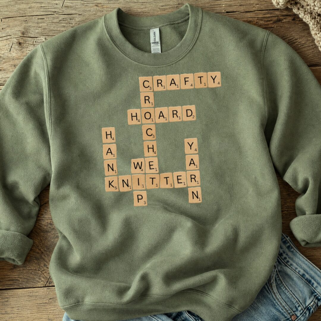 Scrabble Sweatshirt Military Green t-shirt