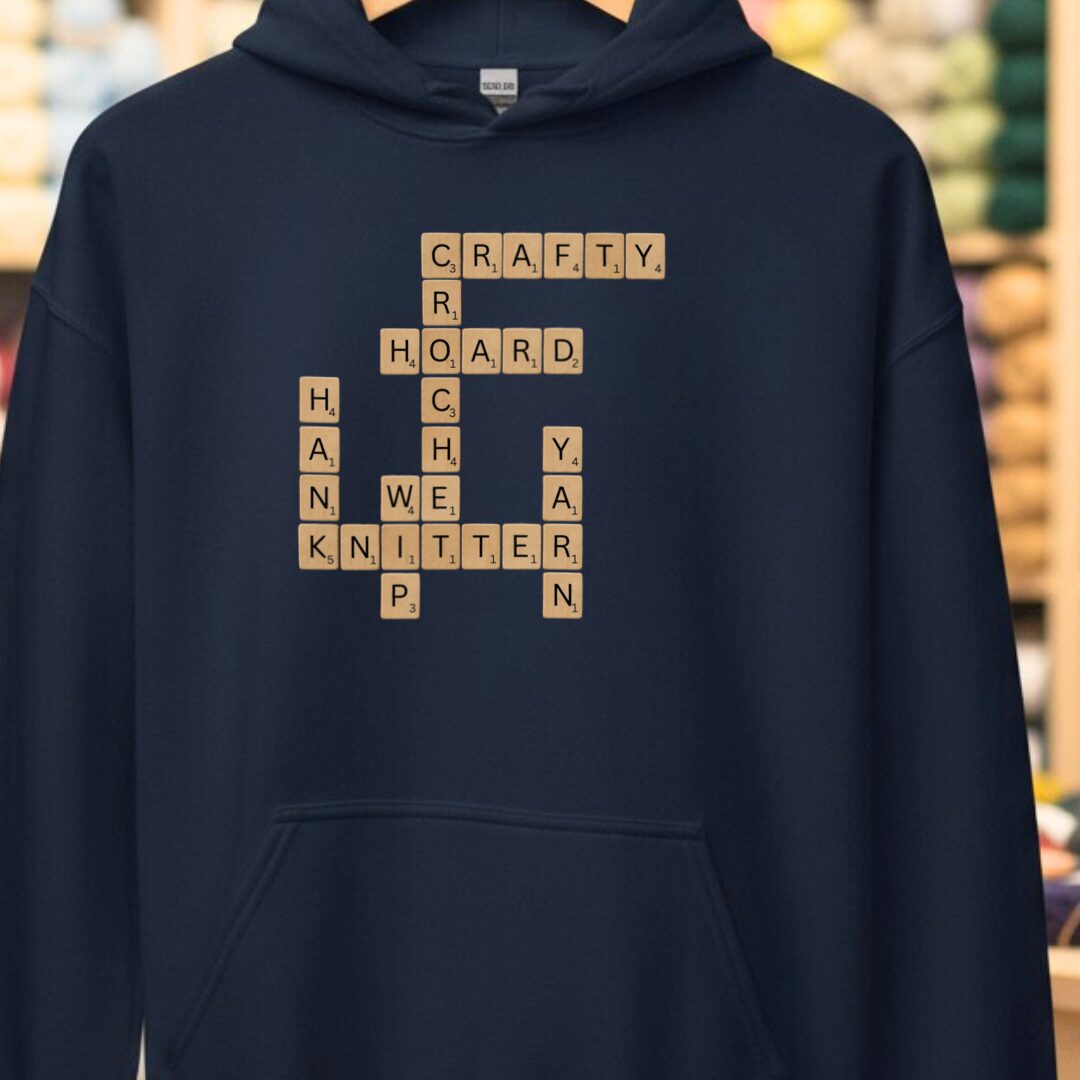 Scrabble Hoodie Navy t-shirt