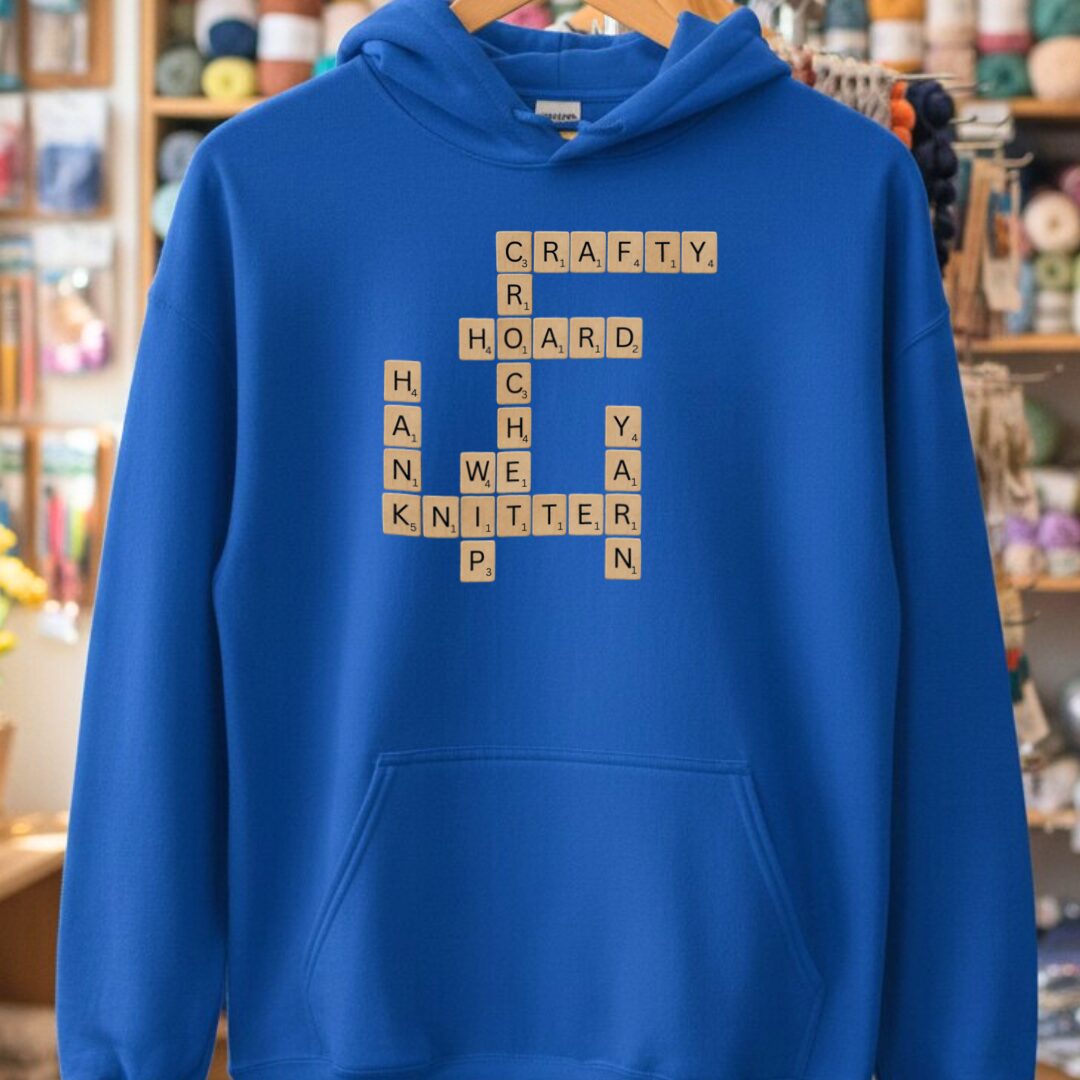 Scrabble Hoodie Royal t-shirt