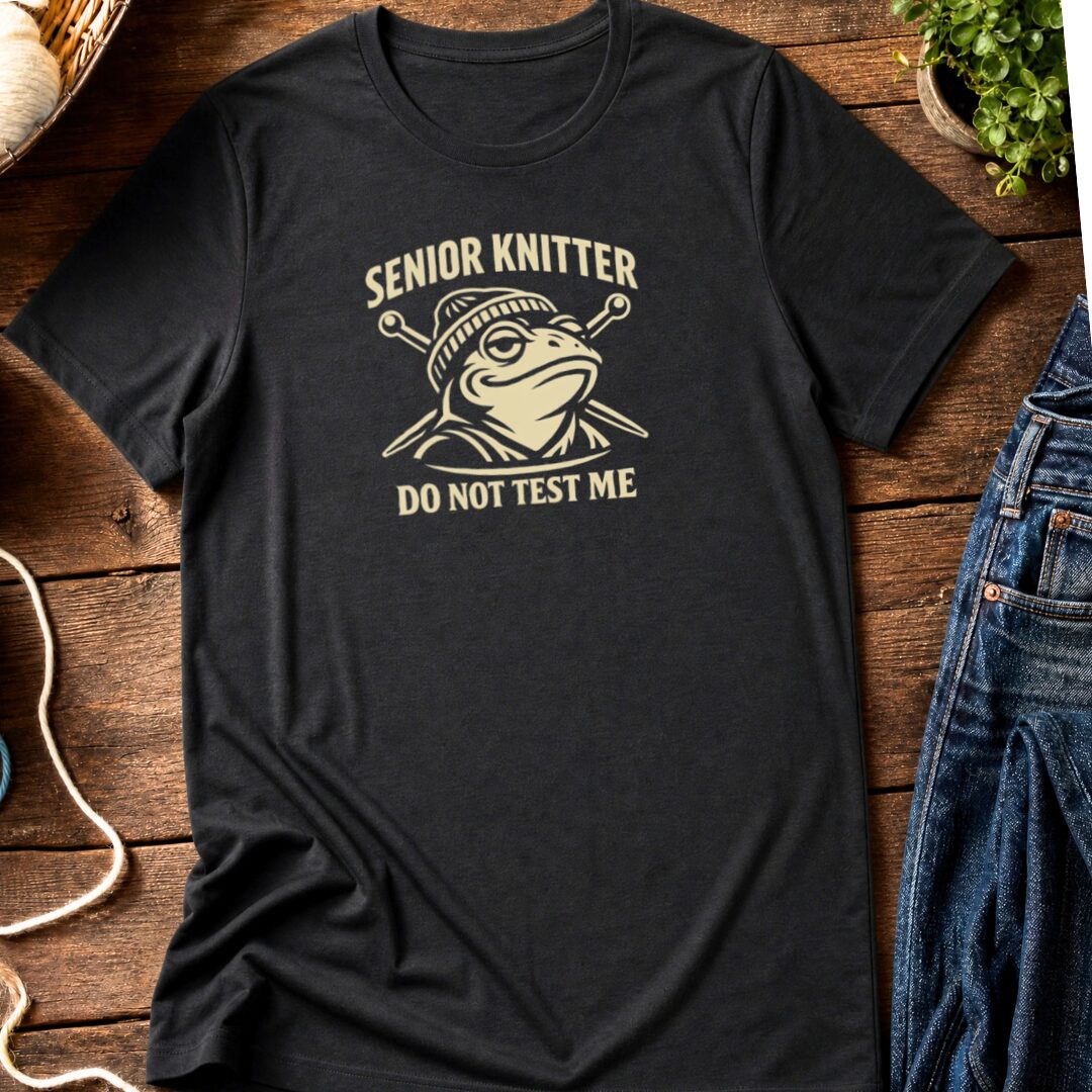 Senior Knitter T-Shirt Black t-shirt