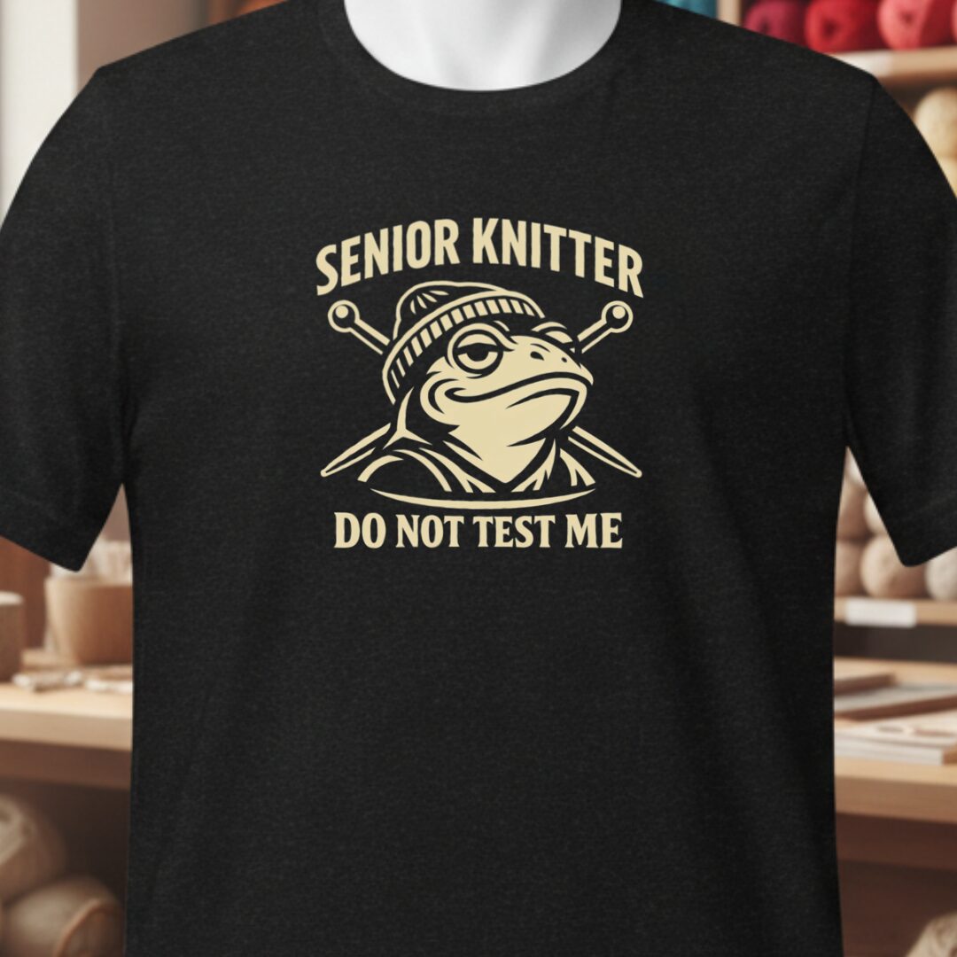 Senior Knitter T-Shirt Black t-shirt