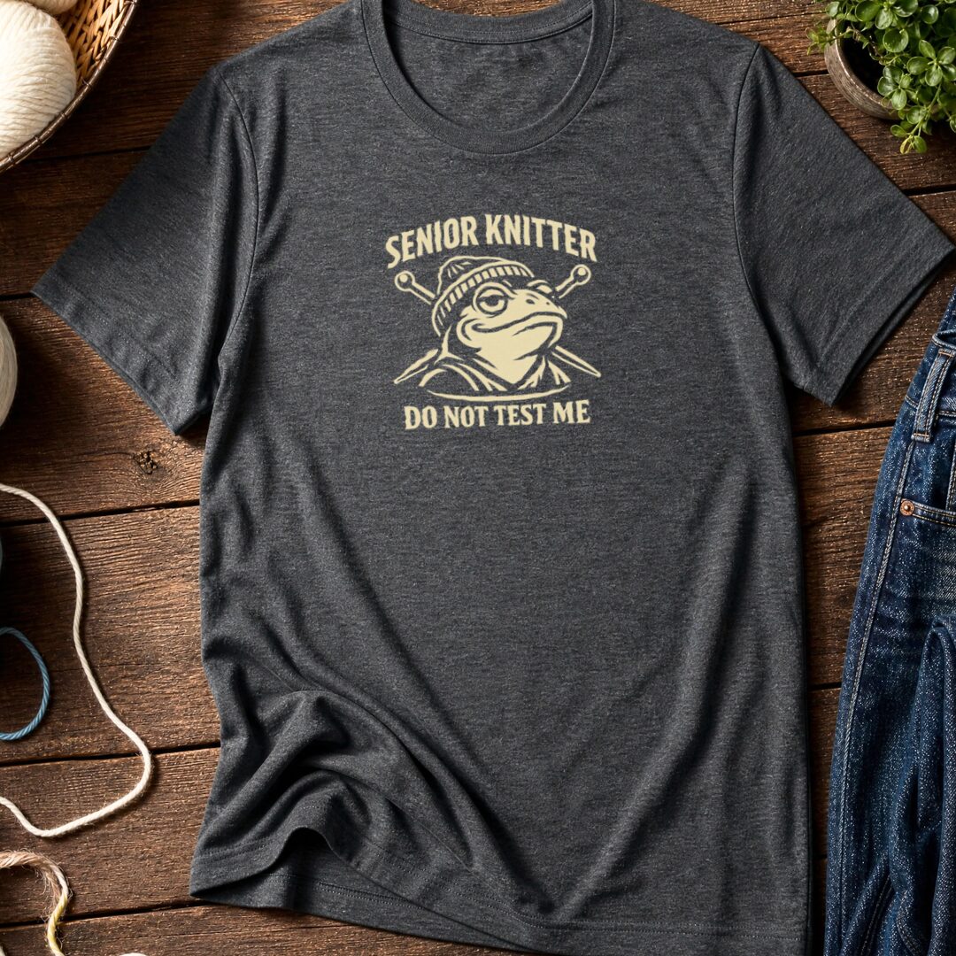 Senior Knitter T-Shirt Dark Grey t-shirt
