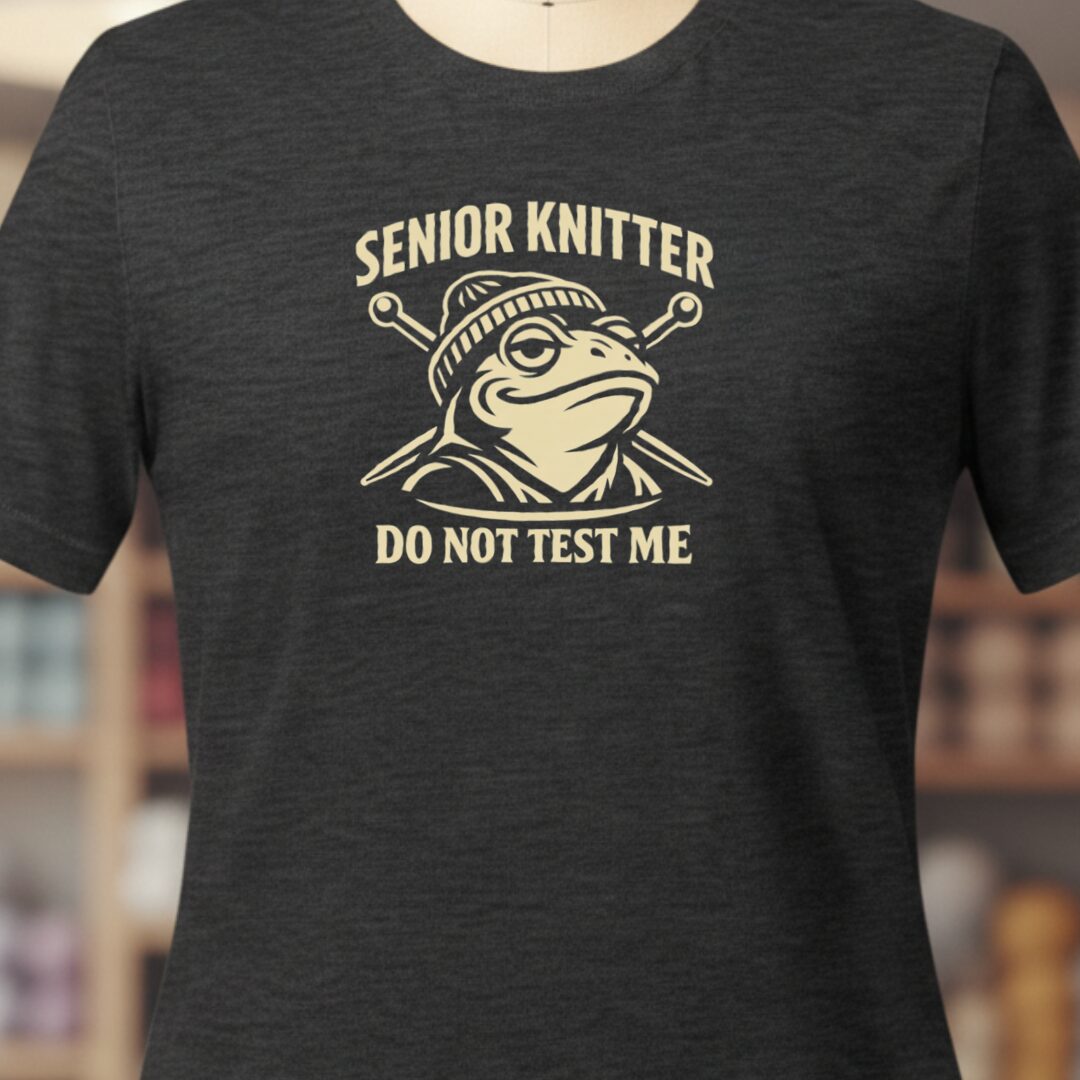Senior Knitter T-Shirt Dark Grey t-shirt