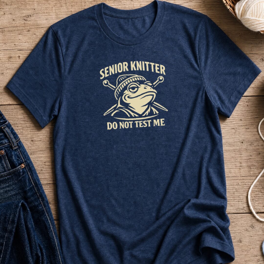 Senior Knitter T-Shirt Navy t-shirt