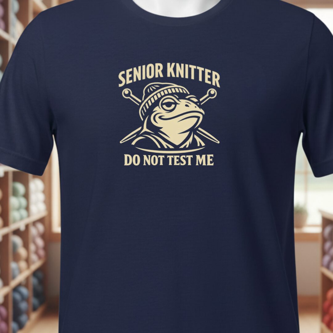Senior Knitter T-Shirt Navy t-shirt