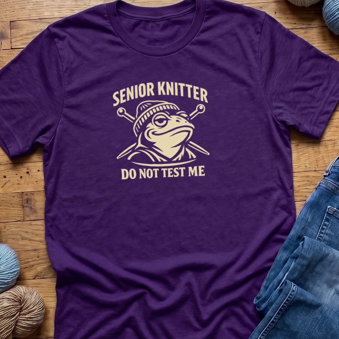 Senior Knitter T-Shirt Purple t-shirt