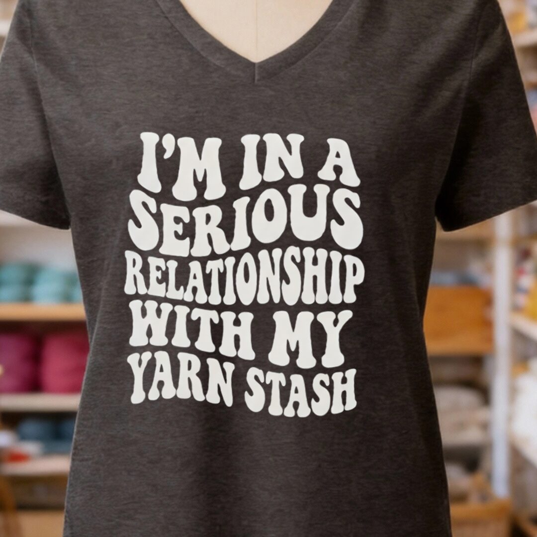 Serious Relationship V-Neck T-Shirt Dark Grey t-shirt