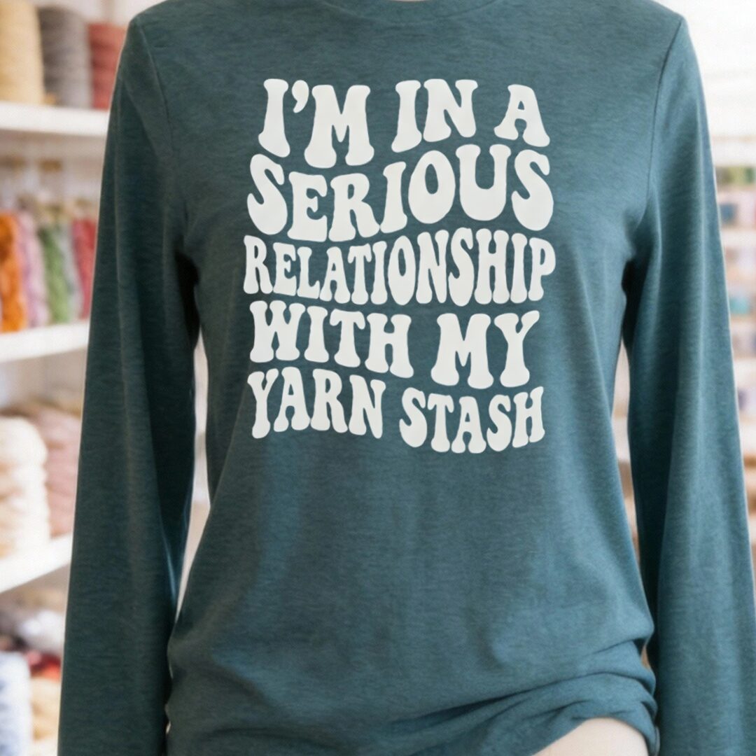 Serious Relationship Long Sleeve Tee Heather Deep Teal t-shirt