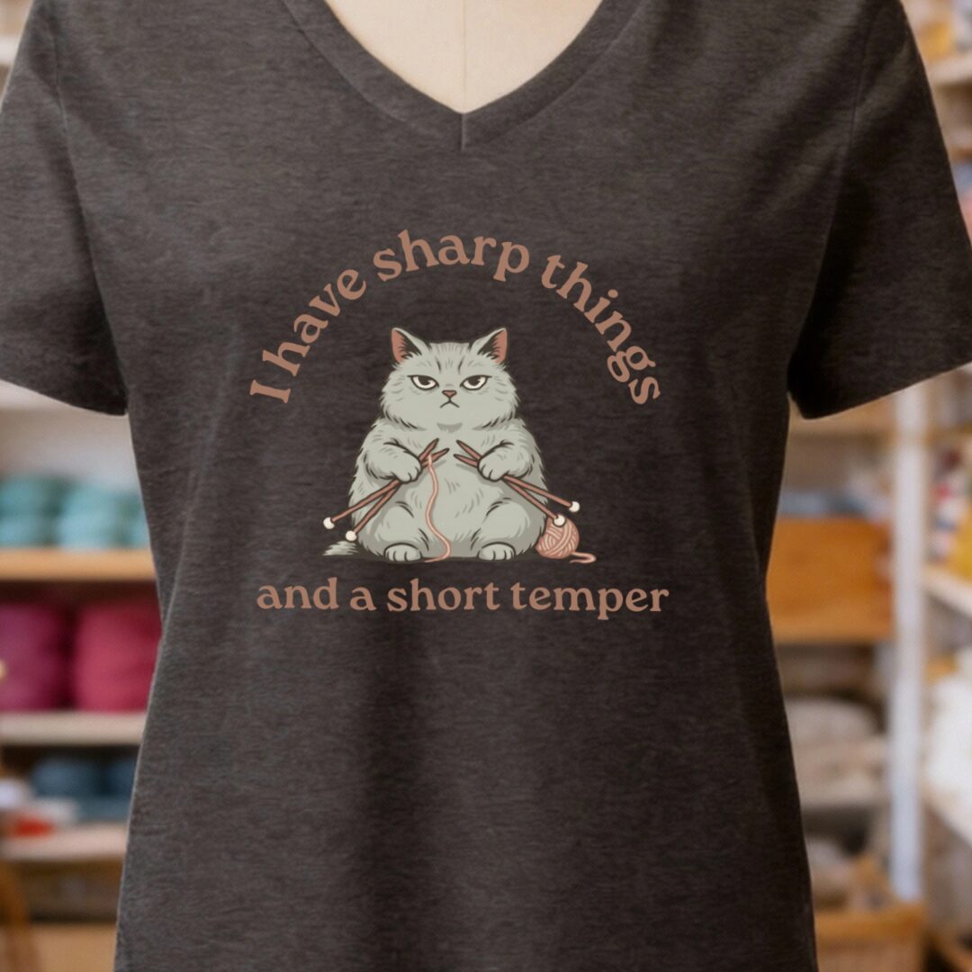 Sharp Things Dark Grey V Neck.jpg