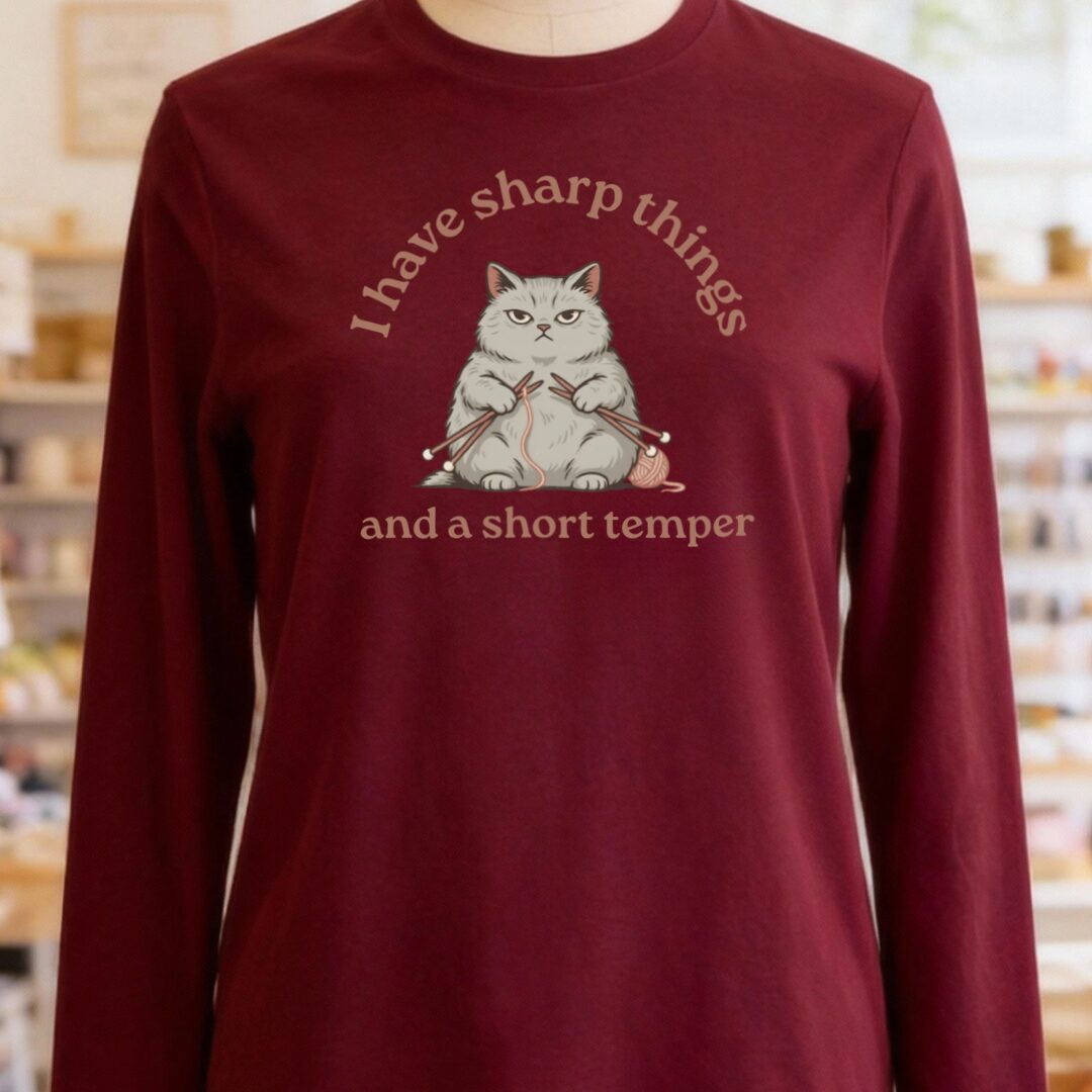Sharp Things Maroon Long Sleeve Tee.jpg