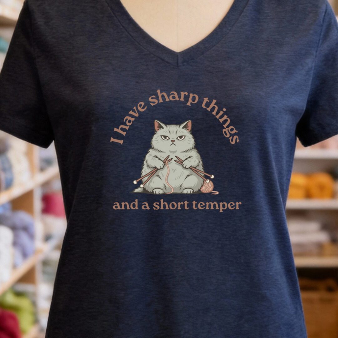 Sharp Things Navy V Neck.jpg
