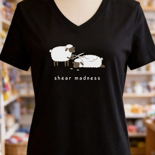 Shear Madness V-Neck T-Shirt Black t-shirt