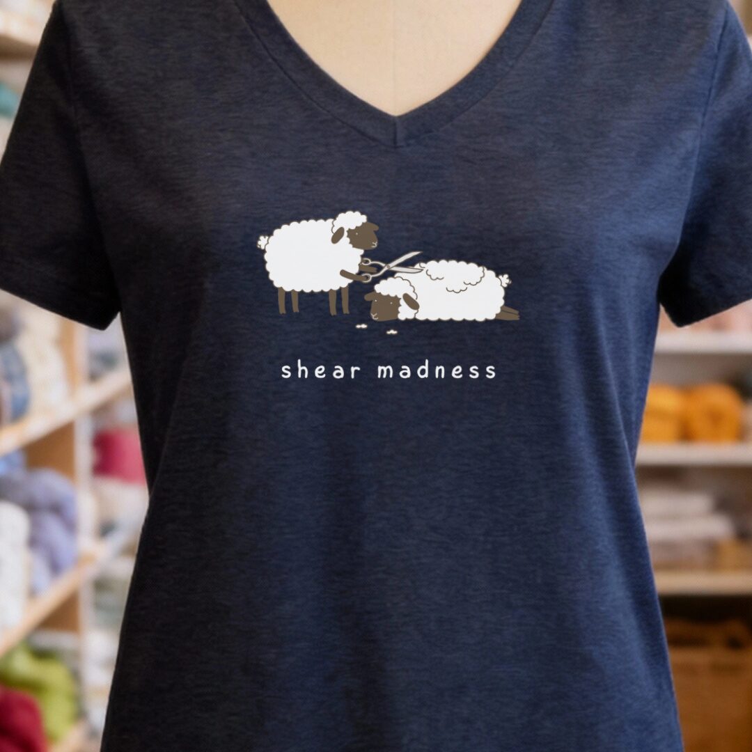 Shear Madness V-Neck T-Shirt Navy t-shirt