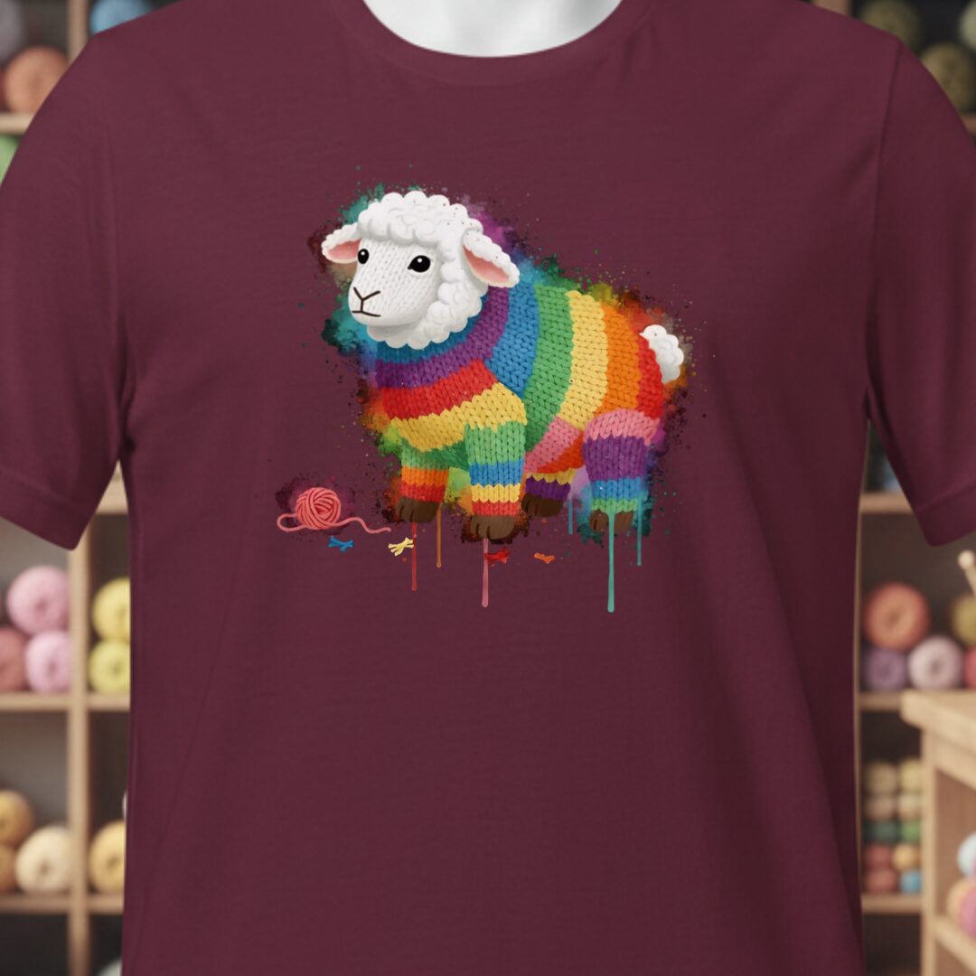 Sheep Dye Splash T-Shirt Maroon t-shirt