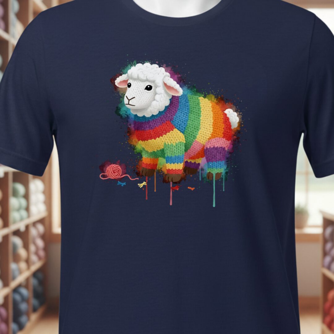 Sheep Dye Splash T-Shirt Navy t-shirt