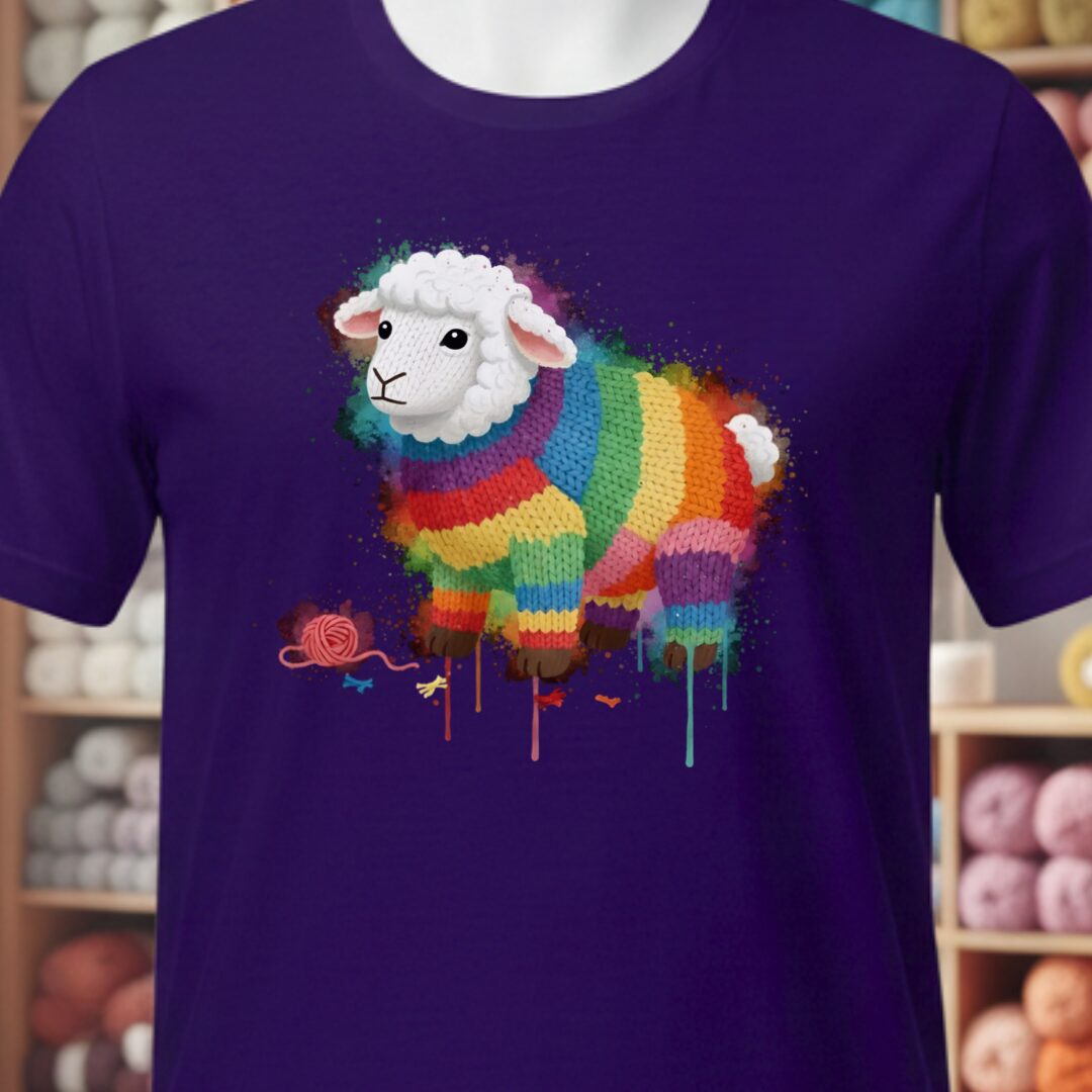 Sheep Dye Splash T-Shirt Purple t-shirt