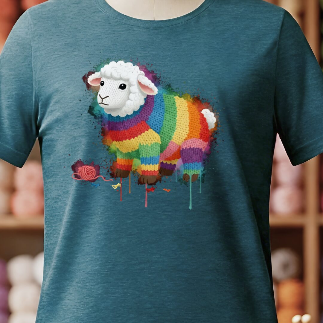 Sheep Dye Splash T-Shirt Teal Blue t-shirt