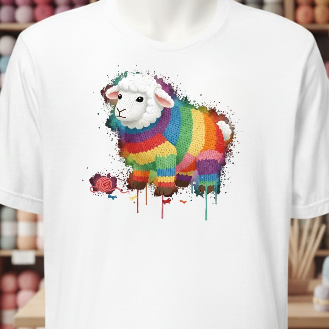 Sheep Dye Splash T-Shirt White t-shirt