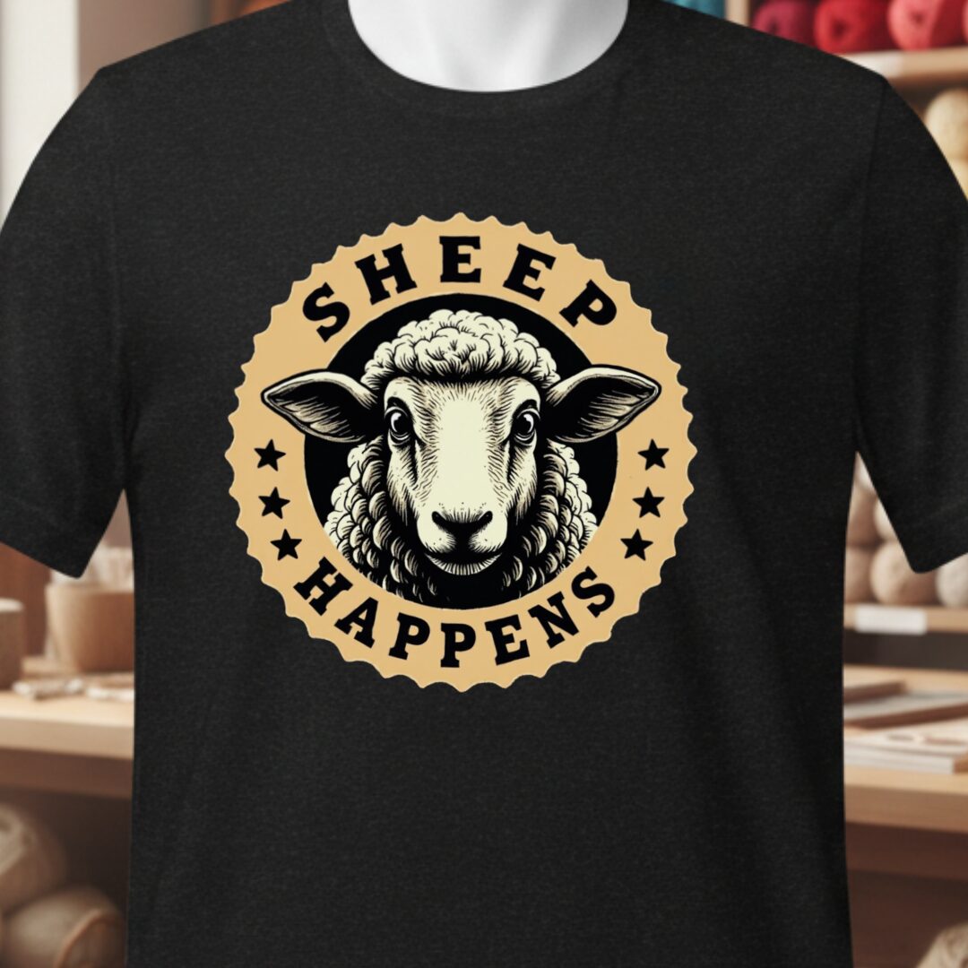 Sheep Happens T-Shirt Black t-shirt
