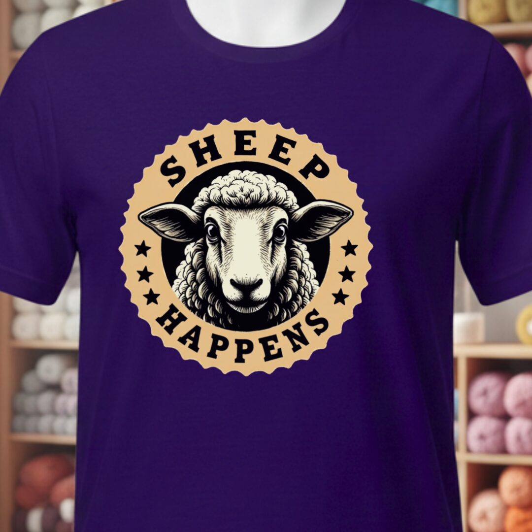 Sheep Happens T-Shirt Purple t-shirt