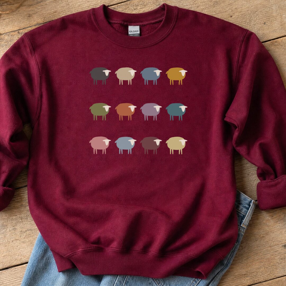 Sheep Sweatshirt Maroon t-shirt