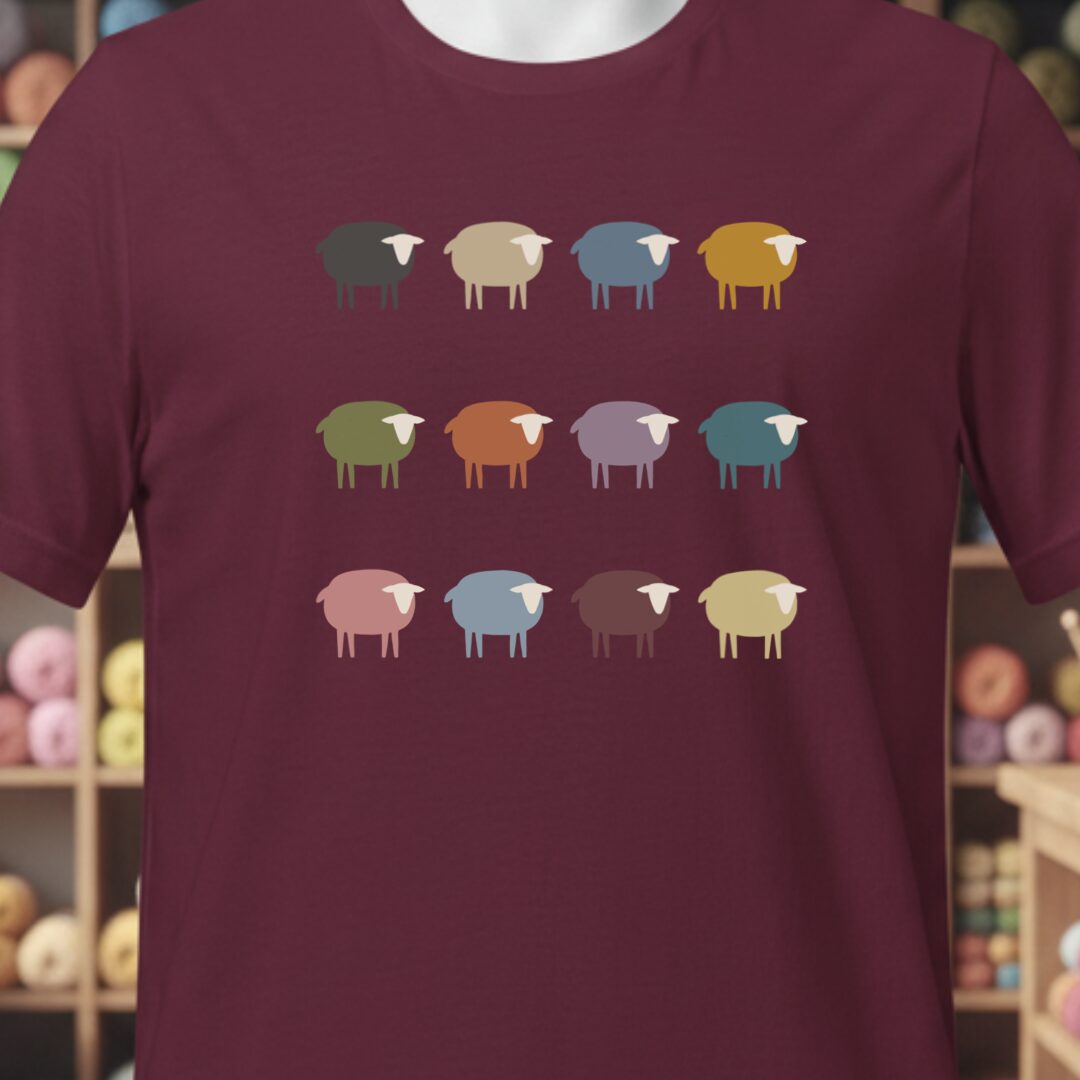 Sheep T-Shirt Maroon t-shirt