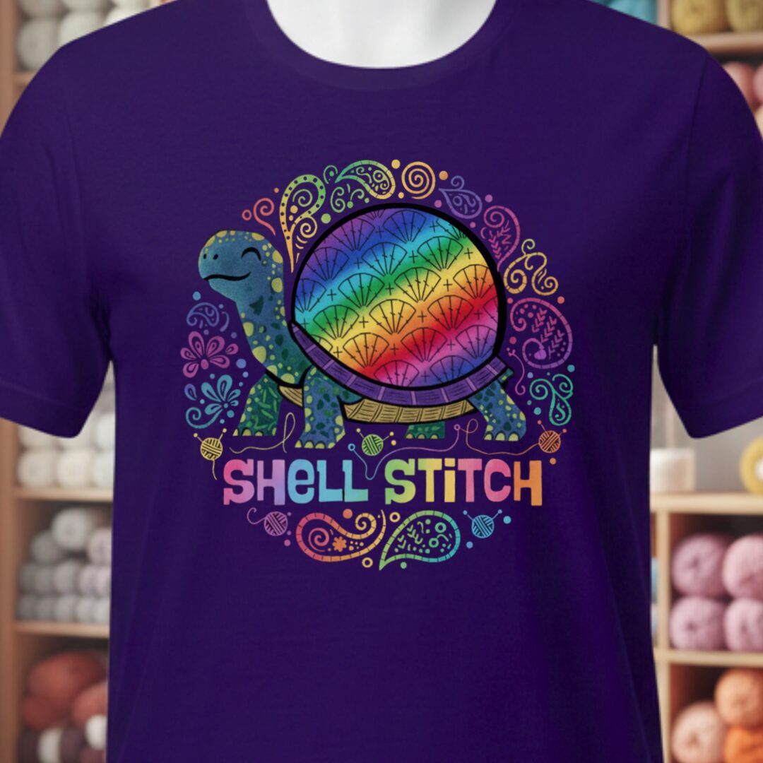 Shell Stitch T-Shirt Purple t-shirt