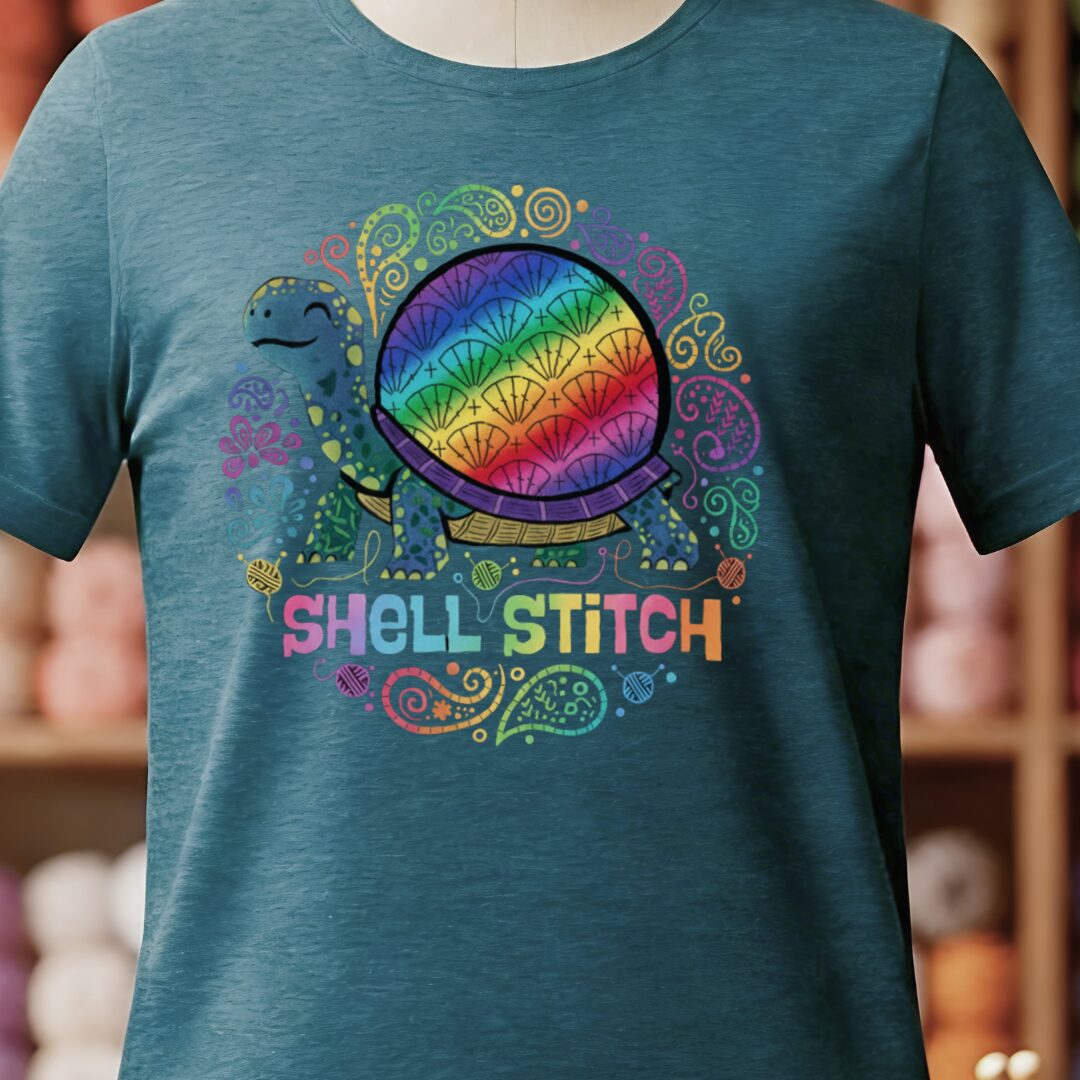 Shell Stitch T-Shirt Teal Blue t-shirt